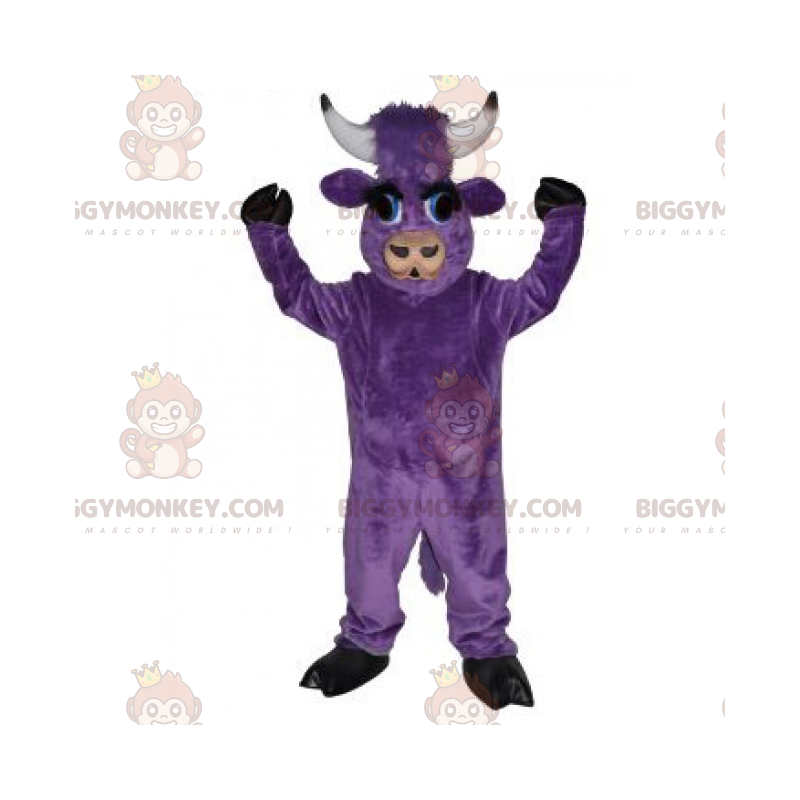 Kostým maskota Purple Cow BIGGYMONKEY™ – Biggymonkey.com Kostým maskota Purple Cow BIGGYMONKEY™ – Biggymonkey.com