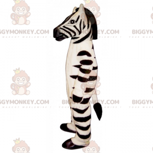 Zebra BIGGYMONKEY™ Mascot Costume with Long Crest -