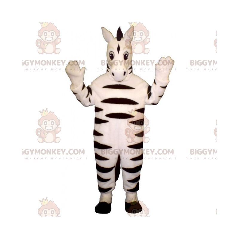 Στολή μασκότ White Zebra BIGGYMONKEY™ - Ζώα της ζούγκλας - BIGGYMONKEY_017070 - BiggyMonkey.com