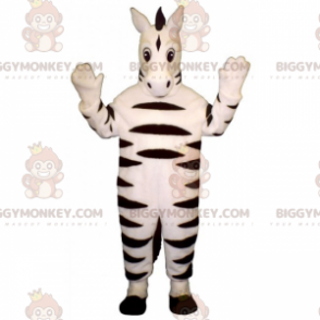 Στολή μασκότ White Zebra BIGGYMONKEY™ - Ζώα της ζούγκλας - BIGGYMONKEY_017070 - BiggyMonkey.com