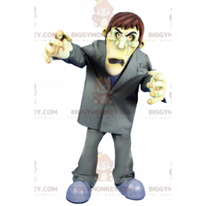 Frankenstein's BIGGYMONKEY™ Mascot Costume Green Skin Tone –