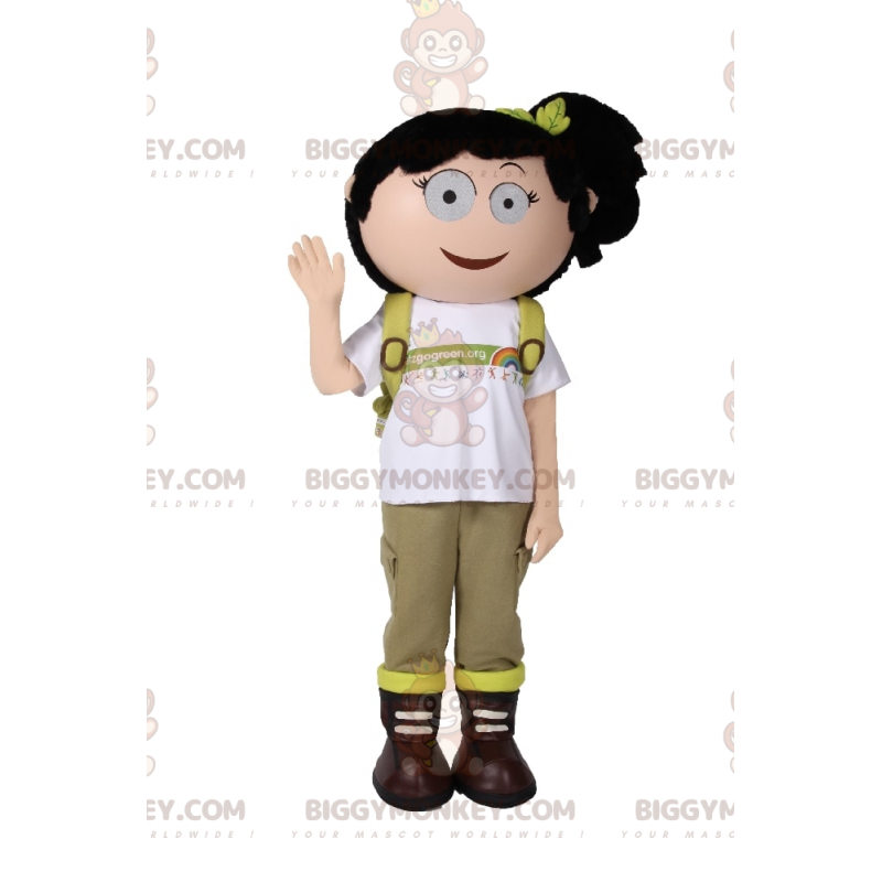 School Girl BIGGYMONKEY™ Mascot Costume with Quilt -