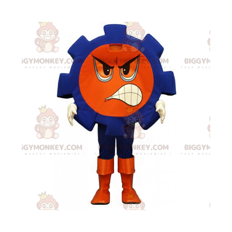 Blue Nut Angry Face BIGGYMONKEY™ Maskotdräkt - Oklassificerade maskot - BIGGYMONKEY_017076 - BiggyMonkey.com