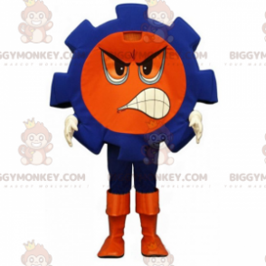 Blue Nut Angry Face BIGGYMONKEY™ maskotkostyme - Uklassifiserte maskoter - BIGGYMONKEY_017076 - BiggyMonkey.com