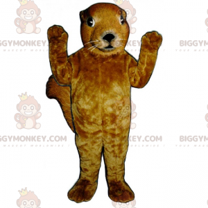 Hvidt knurhår egern BIGGYMONKEY™ maskotkostume - Biggymonkey.com