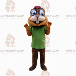 Στολή μασκότ Squirrel BIGGYMONKEY™ με μεγάλα στρογγυλά γυαλιά - Μασκότ σκίουρων - BIGGYMONKEY_017089 - BiggyMonkey.com
