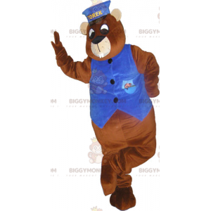 Ekorre BIGGYMONKEY™ maskotdräkt med kontrolloutfit -
