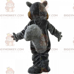 Στολή μασκότ BIGGYMONKEY™ με γκρι και καφέ σκίουρο -