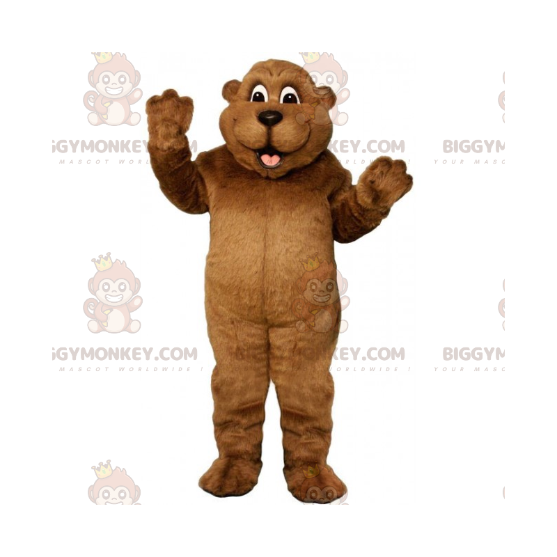 BIGGYMONKEY™ Mascot Costume Brown Squirrel With Big Smile -