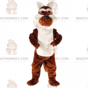 Στολή μασκότ BIGGYMONKEY™ με καφέ και λευκό σκίουρο -