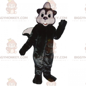 Disfraz de mascota de ardilla blanca y negra BIGGYMONKEY™ -