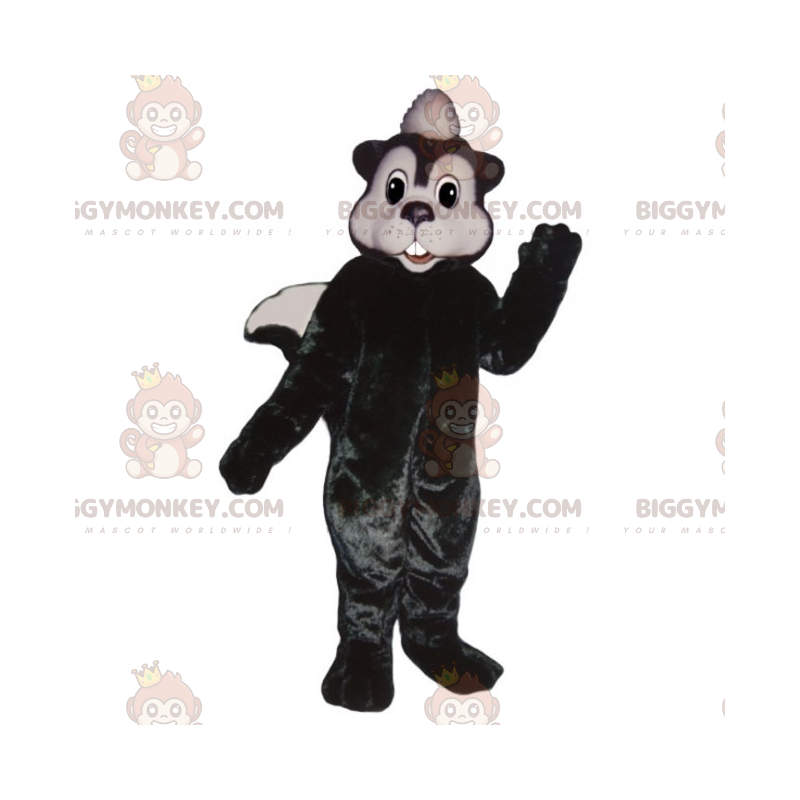 Black and White Squirrel BIGGYMONKEY™ Mascot Costume – Black and White Squirrel BIGGYMONKEY™ Mascot Costume –