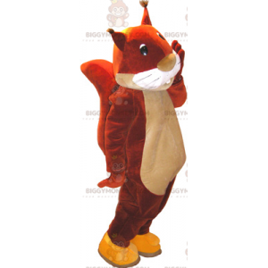 BIGGYMONKEY™ Rotes Eichhörnchen-Maskottchen-Kostüm -