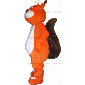 Traje de mascote de esquilo vermelho e branco BIGGYMONKEY™ –