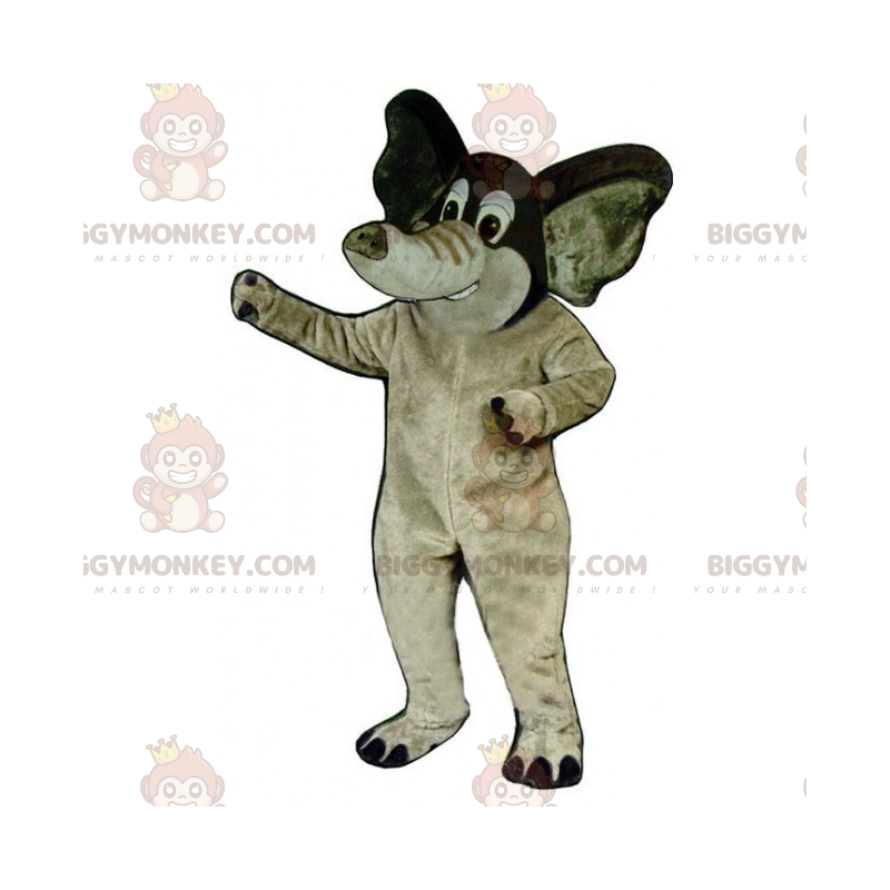 Elefant BIGGYMONKEY™ Maskottchenkostüm mit kleinen Ohren - Elefant BIGGYMONKEY™ Maskottchenkostüm mit kleinen Ohren -