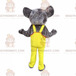Disfraz de elefante BIGGYMONKEY™ para mascota con overol amarillo - Mascotas de elefante - BIGGYMONKEY_017116 - BiggyMonkey.com