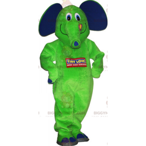 Elephant BIGGYMONKEY™ Mascot Costume with Butterfly -