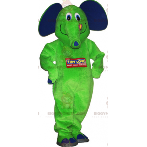  Costume da mascotte Elefante BIGGYMONKEY™ con farfalla - Mascotte di elefanti - BIGGYMONKEY_017117 - BiggyMonkey.com