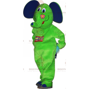  Costume da mascotte Elefante BIGGYMONKEY™ con farfalla - Mascotte di elefanti - BIGGYMONKEY_017117 - BiggyMonkey.com