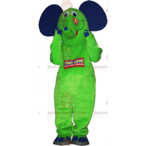  Costume da mascotte Elefante BIGGYMONKEY™ con farfalla - Mascotte di elefanti - BIGGYMONKEY_017117 - BiggyMonkey.com