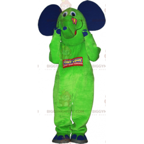  Costume da mascotte Elefante BIGGYMONKEY™ con farfalla - Mascotte di elefanti - BIGGYMONKEY_017117 - BiggyMonkey.com