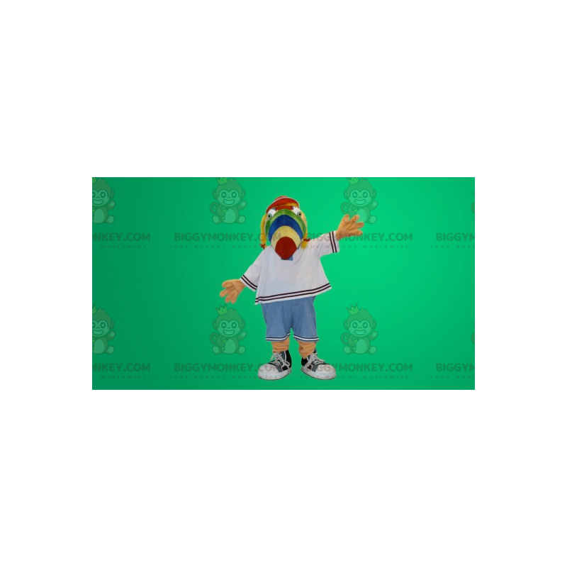 Multicolor Parrot Dog BIGGYMONKEY™ Mascot Costume –