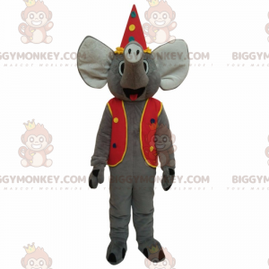 Norsu BIGGYMONKEY™ maskottiasu sirkusasulla