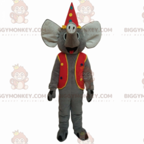  Costume da mascotte Elefante BIGGYMONKEY™ con abito da circo - Mascotte di elefanti - BIGGYMONKEY_017120 - BiggyMonkey.com