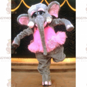 Elefant BIGGYMONKEY™ maskotkostyme med Dancer Tutu - Elefantmasker - BIGGYMONKEY_017121 - BiggyMonkey.com