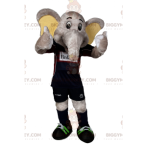 BIGGYMONKEY™ Elephant Mascot Costume In Soccer Outfit -