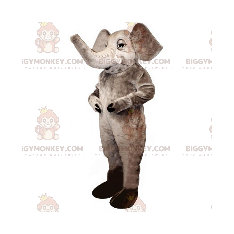 Traje de mascote de elefante cinza BIGGYMONKEY™ – Traje de mascote de elefante cinza BIGGYMONKEY™ –