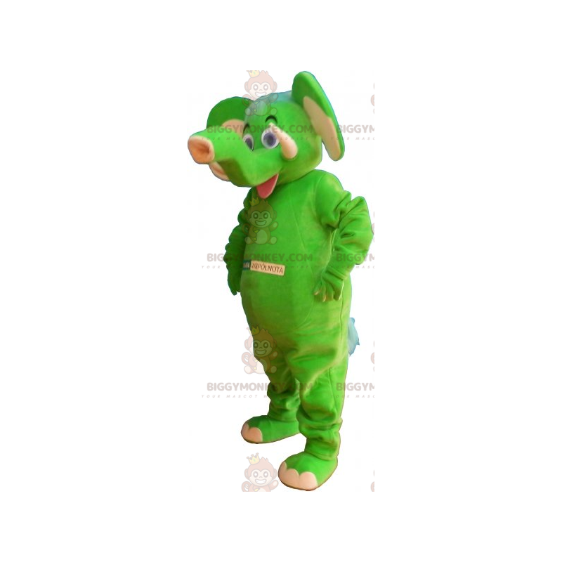 Grøn elefant BIGGYMONKEY™ maskotkostume - Biggymonkey.com Grøn elefant BIGGYMONKEY™ maskotkostume - Biggymonkey.com