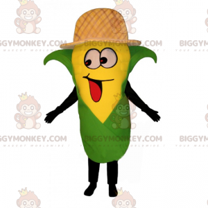 Maïskolf BIGGYMONKEY™ mascottekostuum met hoed - Biggymonkey.com