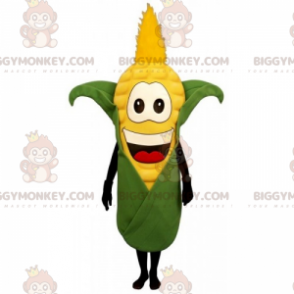 Traje de mascote Corncob BIGGYMONKEY™ com grande sorriso –