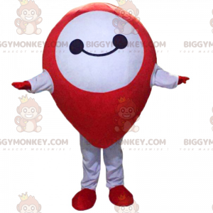 Lächelndes Red Pin BIGGYMONKEY™ Maskottchen-Kostüm -