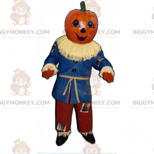 Disfraz de mascota BIGGYMONKEY™ de espantapájaros con cabeza de