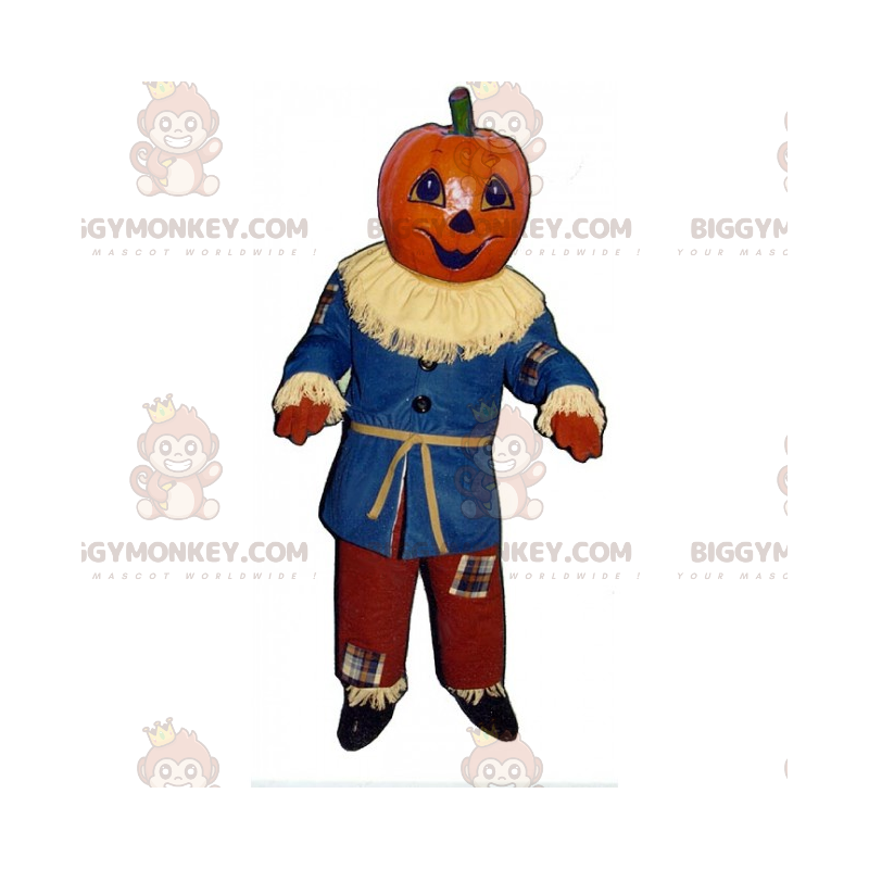Pumpkin Head Fågelskrämma BIGGYMONKEY™ Maskotdräkt - Pumpkin Head Fågelskrämma BIGGYMONKEY™ Maskotdräkt -