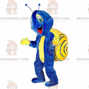 Blå og gul snegle BIGGYMONKEY™ maskotkostume - Uklassificerede maskoter - BIGGYMONKEY_017154 - BiggyMonkey.com