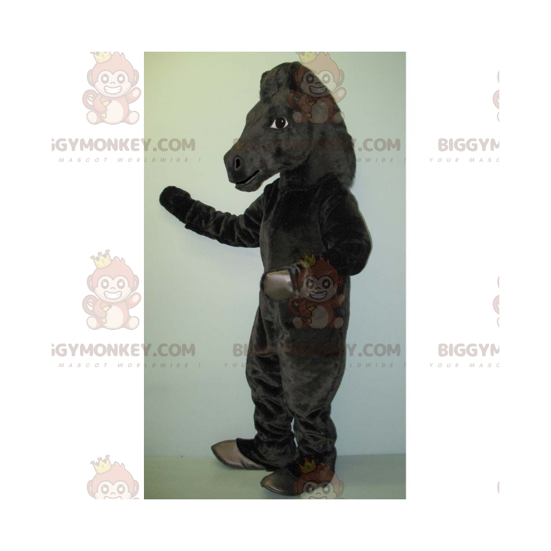Disfraz de mascota de semental negro BIGGYMONKEY™ - Disfraz de mascota de semental negro BIGGYMONKEY™ -