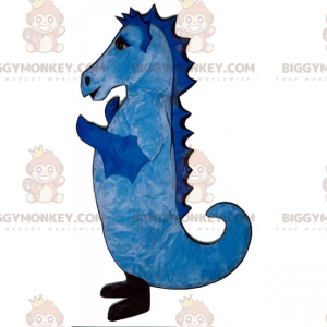 Disfraz de mascota Caballito de mar azul y pies negros