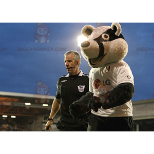 Raccoon Panda Bear BIGGYMONKEY™ maskotdräkt i sportkläder -