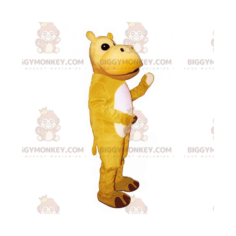 Costume da mascotte Ippopotamo giallo BIGGYMONKEY™ - Costume da mascotte Ippopotamo giallo BIGGYMONKEY™ -