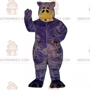 Costume de mascotte BIGGYMONKEY™ d'hippopotame violet -