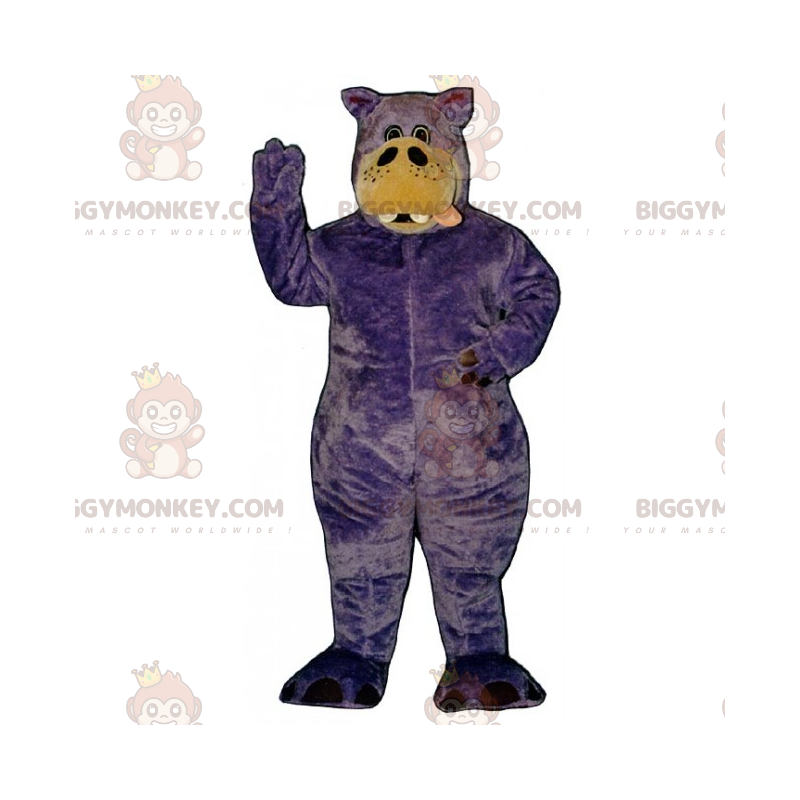 Purppura Hippo BIGGYMONKEY™ maskottiasu - Biggymonkey.com Purppura Hippo BIGGYMONKEY™ maskottiasu - Biggymonkey.com