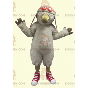 Στολή μασκότ πουλιού BIGGYMONKEY™ Seagull με κράνος αεροπόρου - Μασκότ πουλιών - BIGGYMONKEY_02109 - BiggyMonkey.com