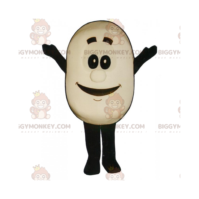 Egg BIGGYMONKEY™ maskottiasu hymyllä - Ruoan maskotti - BIGGYMONKEY_017199 - BiggyMonkey.com