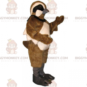 BIGGYMONKEY™ Zweifarbiges gefiedertes Spatz-Maskottchen-Kostüm