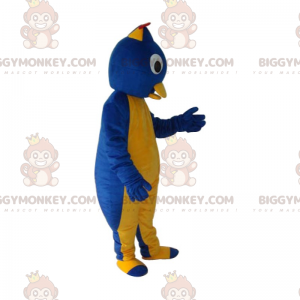 Gelber und blauer Vogel BIGGYMONKEY™ Maskottchenkostüm -