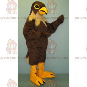 Brown Bird and Beige Neck BIGGYMONKEY™ Mascot Costume -