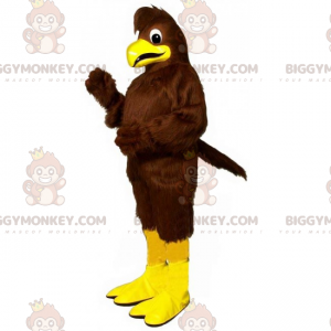 Brown Bird and Yellow Legs BIGGYMONKEY™ Mascot Costume -